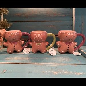 3 Gingerbread Mugs from Target. NWT